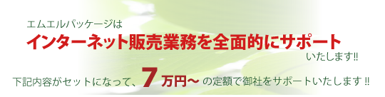 7万円からの定額でサポート