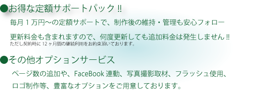 サポート、オプション